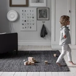 Scandi Living Lea Wollen Vloerkleed Zwart -Vloerkleden winkel 36347 02 06 3d80b6f0ef