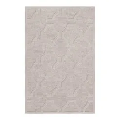 Layered Ovals Oatmeal Wollen Vloerkleed