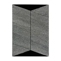 NJRD Rectangles Wollen Vloerkleed Zwarte