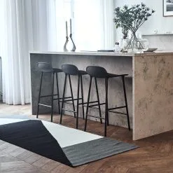 NJRD Stripes Blocks Kelim Vloerkleed Zwarte -Vloerkleden winkel 46378 01 05 389ac05033