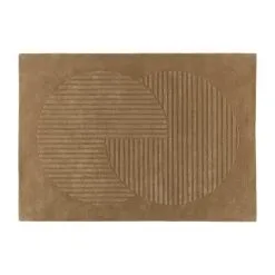 NJRD Levels Wollen Vloerkleed Circles Beige