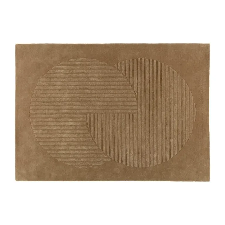 NJRD Levels Wollen Vloerkleed Circles Beige 3 NJRD Levels Wollen Vloerkleed Circles Beige